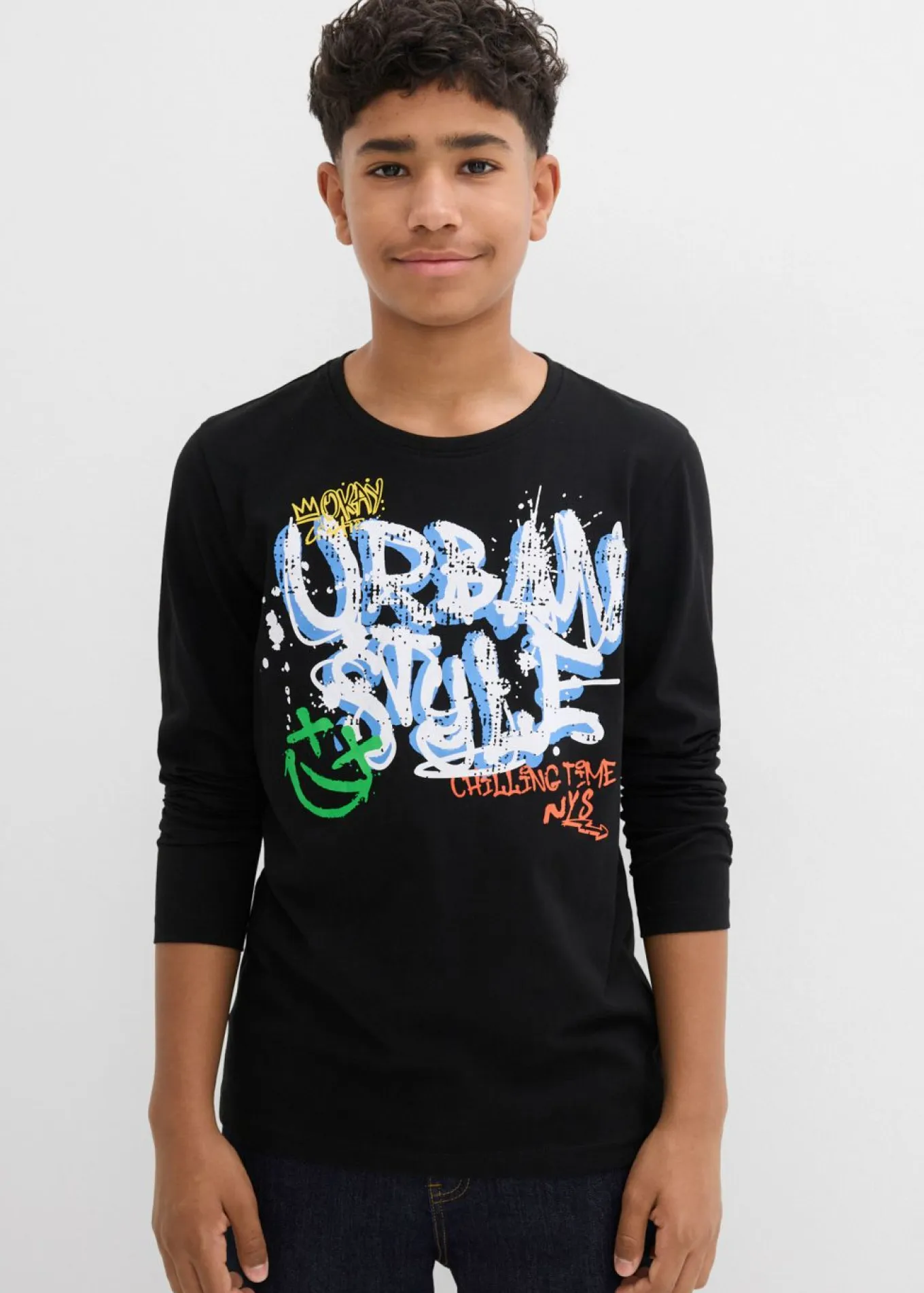 Camiseta de algodón orgánico puro con manga larga