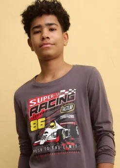 Camiseta de algodón orgánico puro con manga larga
