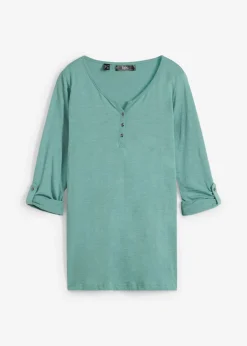Camiseta de algodón orgánico puro con botones