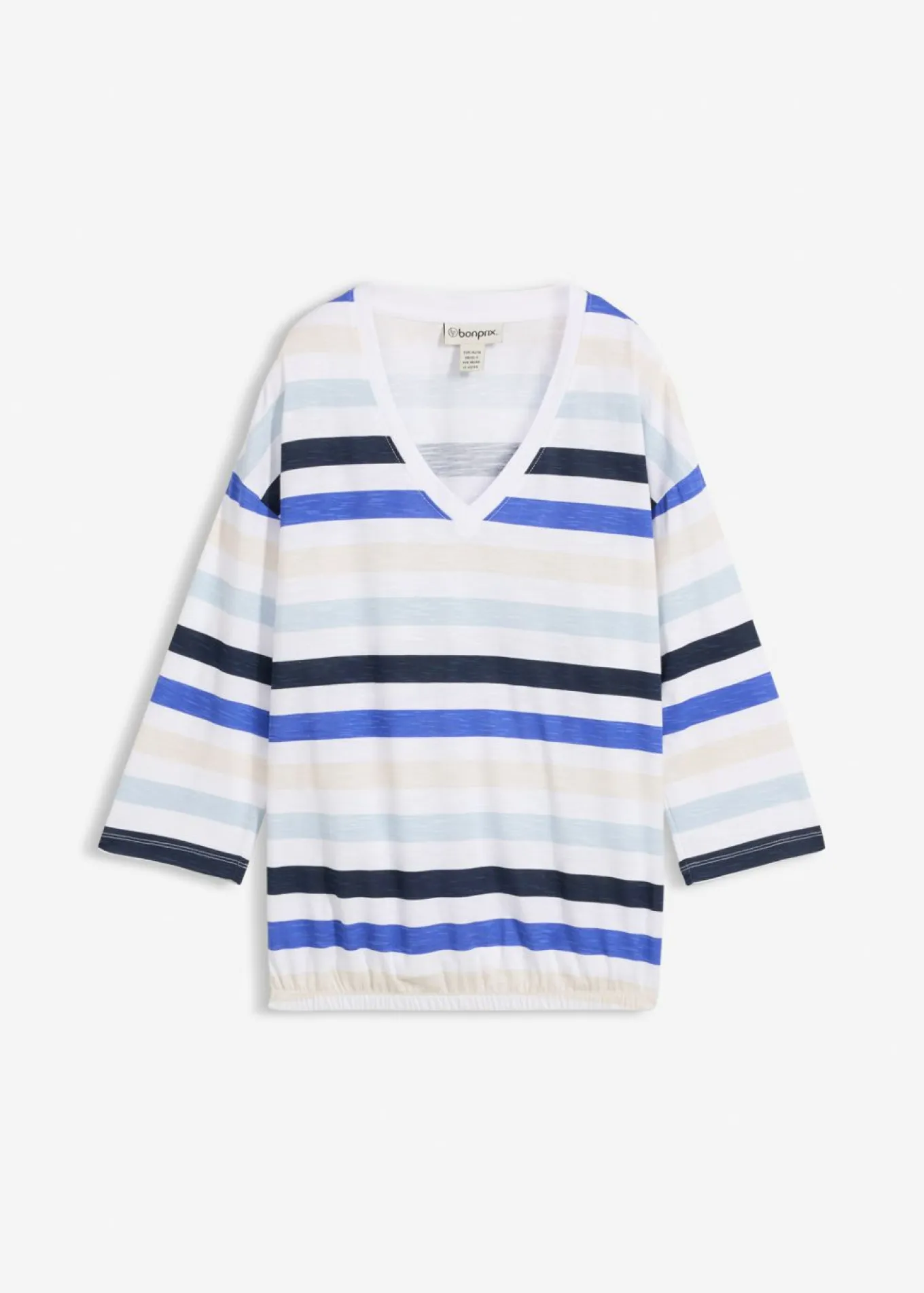 Camiseta de algodón orgánico con mangas 3/4