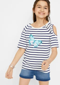 Camiseta de algodón orgánico con hombros al descubierto (2 unidades)