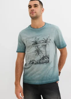 Camiseta de algodón orgánico con aspecto lavado