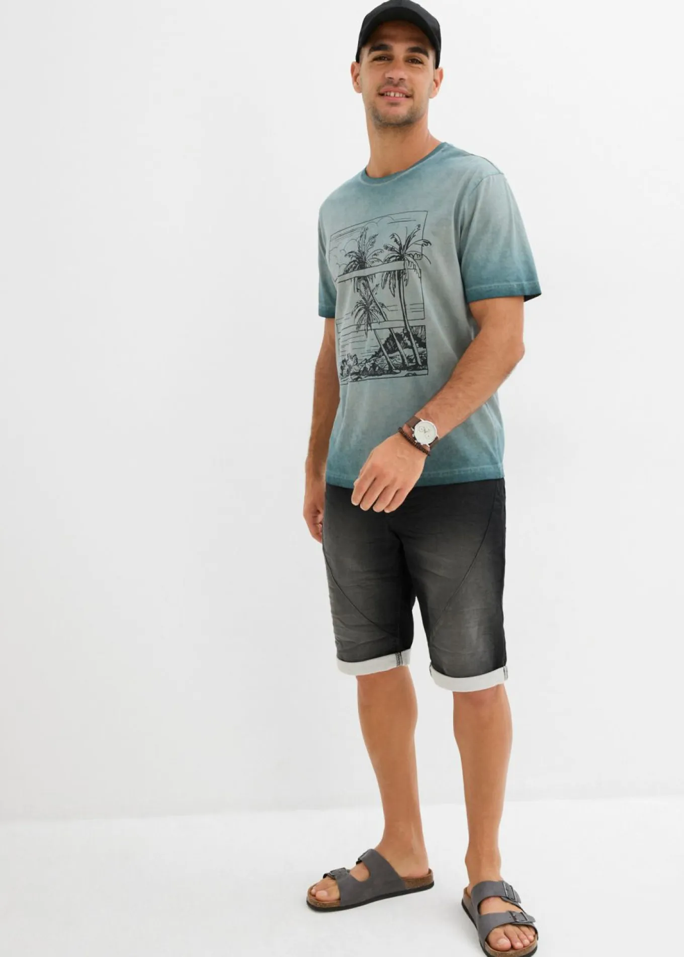 Camiseta de algodón orgánico con aspecto lavado