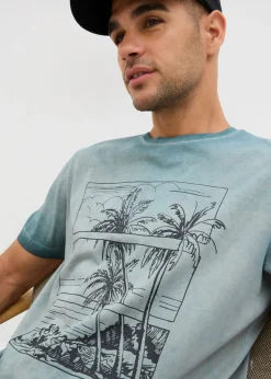 Camiseta de algodón orgánico con aspecto lavado