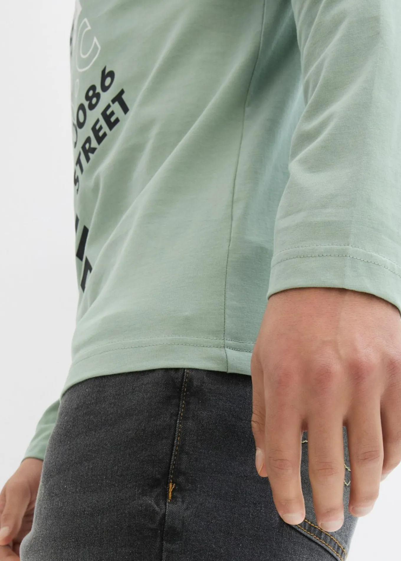 Camiseta de algodón orgánico puro con manga larga