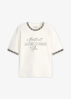 Camiseta de algodón orgánico con cinta decorativa