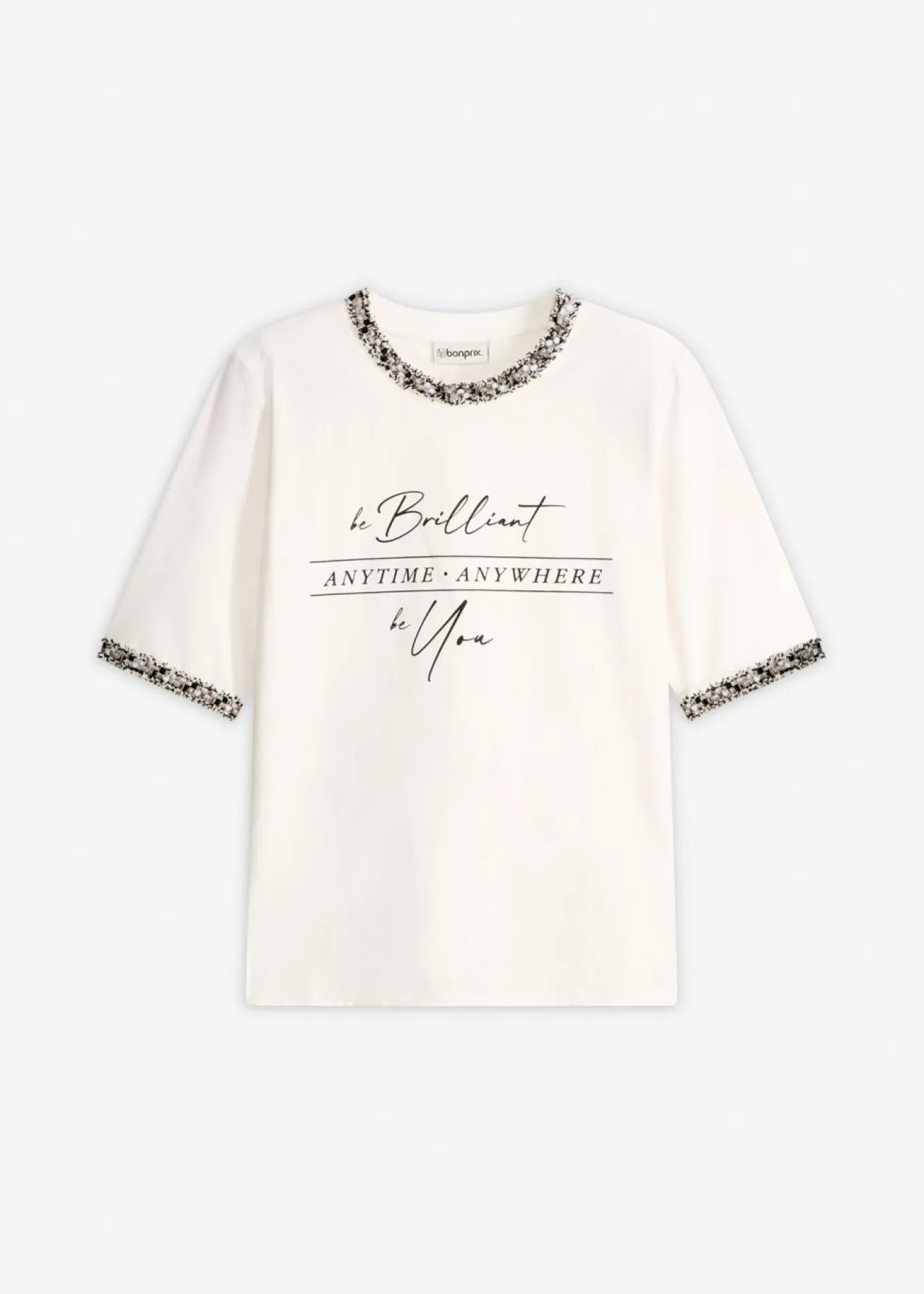 Camiseta de algodón orgánico con cinta decorativa