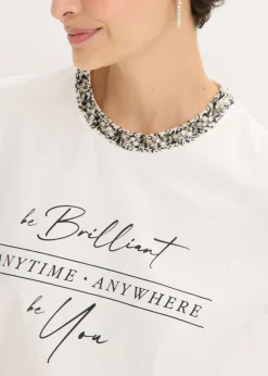 Camiseta de algodón orgánico con cinta decorativa