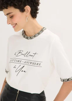 Camiseta de algodón orgánico con cinta decorativa