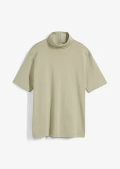 Camiseta de algodón orgánico puro con cuello alto