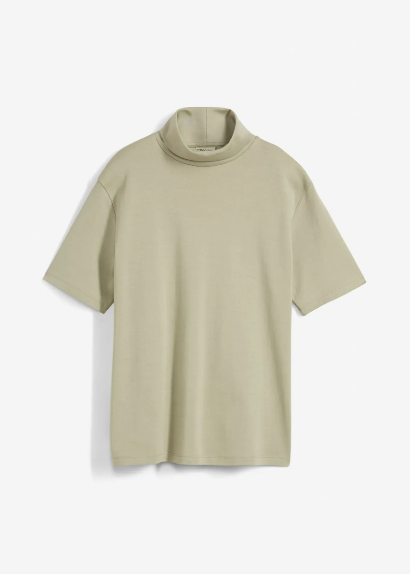 Camiseta de algodón orgánico puro con cuello alto