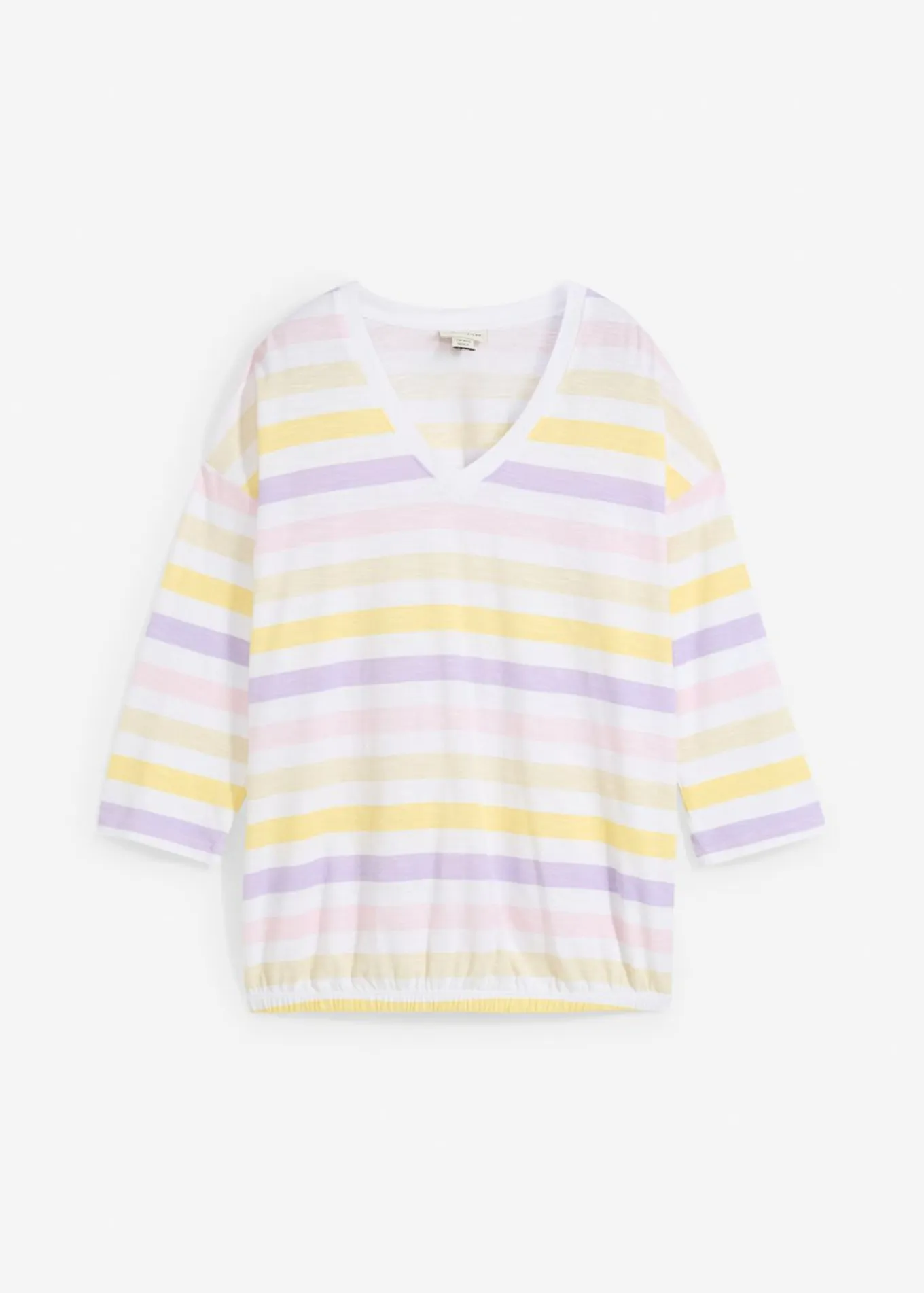 Camiseta de algodón orgánico con mangas 3/4