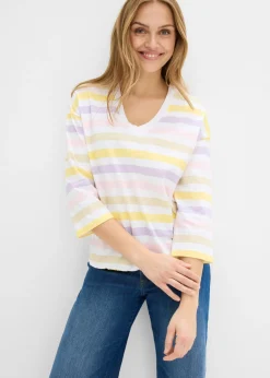 Camiseta de algodón orgánico con mangas 3/4