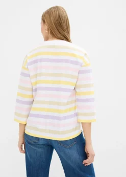 Camiseta de algodón orgánico con mangas 3/4