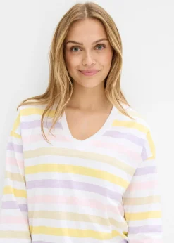 Camiseta de algodón orgánico con mangas 3/4