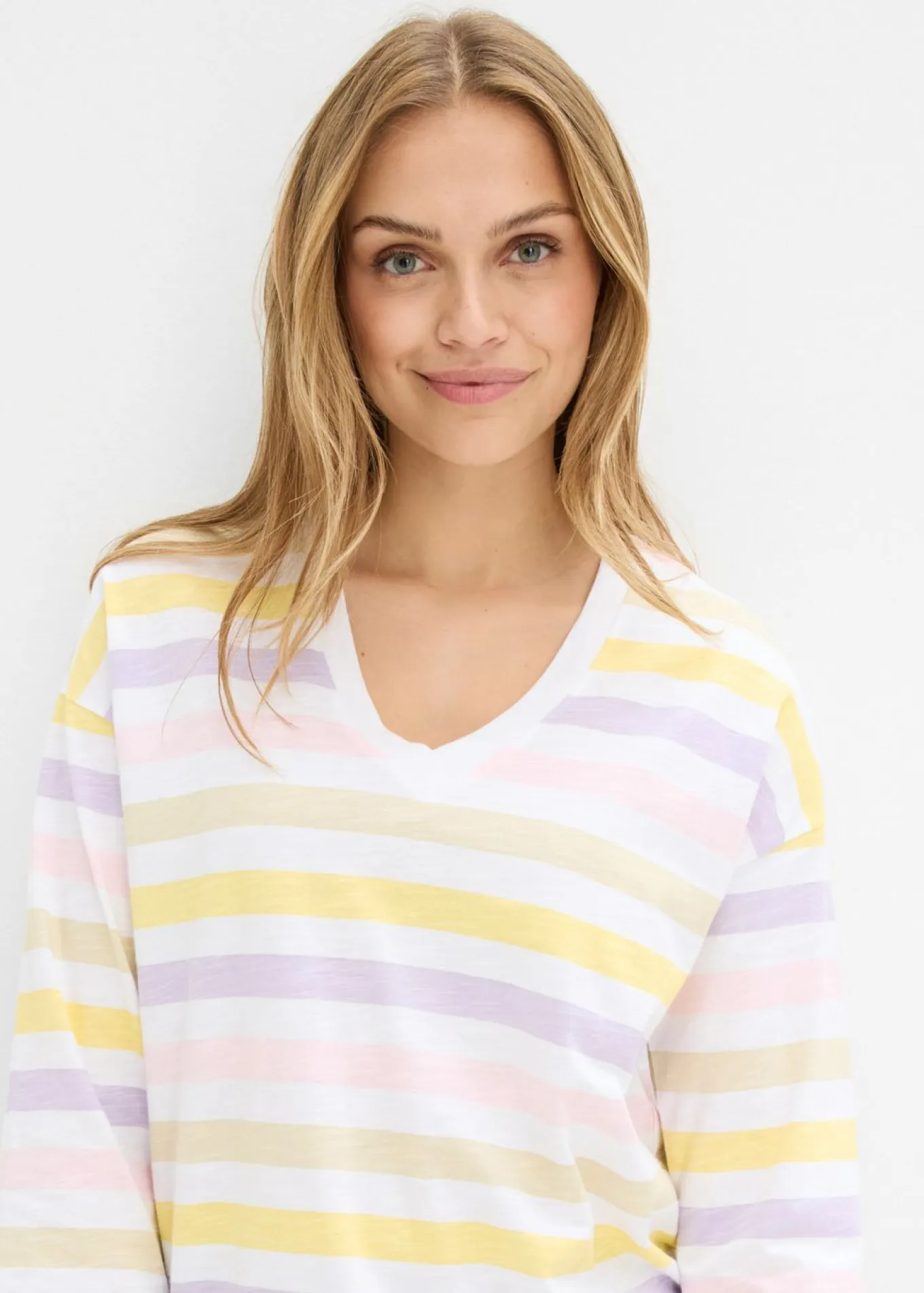 Camiseta de algodón orgánico con mangas 3/4