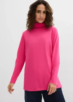 Camiseta de algodón orgánico puro con cuello alto