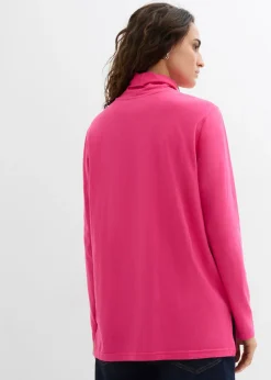 Camiseta de algodón orgánico puro con cuello alto