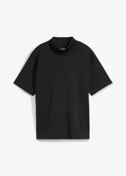 Camiseta de algodón orgánico puro con cuello alto