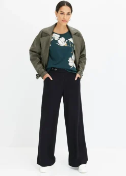 Camiseta de algodón orgánico con estampado de flores