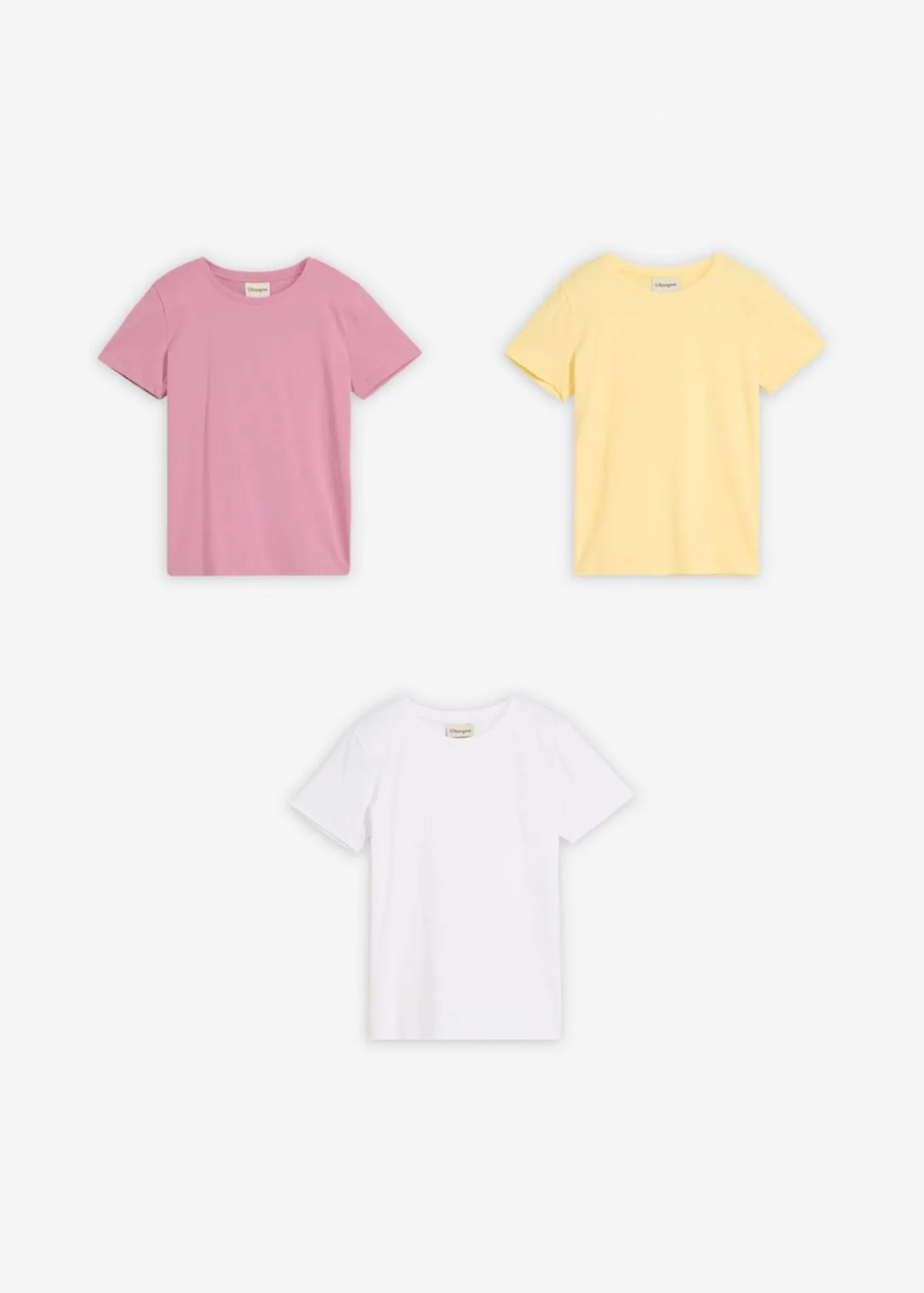 Camiseta de algodón orgánico puro (3 unidades)