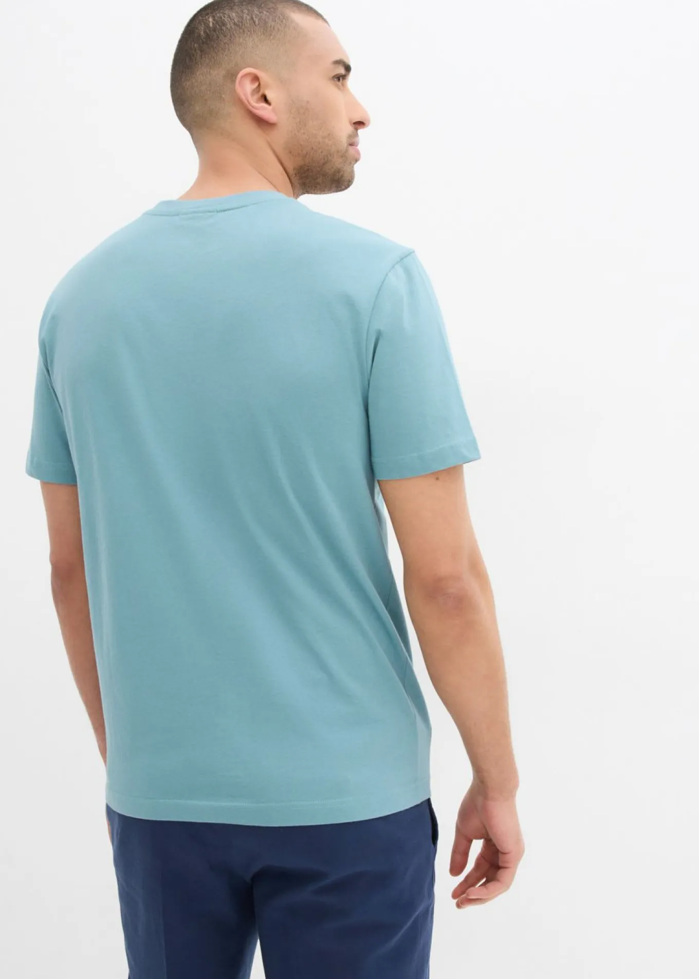 Camiseta de algodón orgánico puro con escote en V (2 unidades)