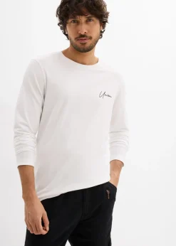 Camiseta de algodón orgánico con manga larga, slim fit