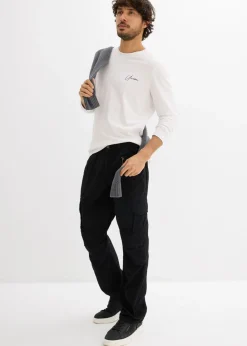 Camiseta de algodón orgánico con manga larga, slim fit
