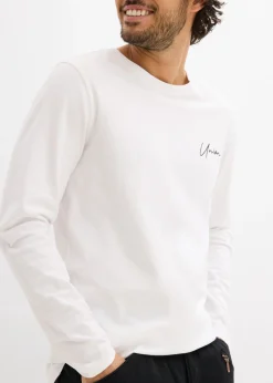 Camiseta de algodón orgánico con manga larga, slim fit
