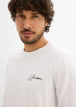 Camiseta de algodón orgánico con manga larga, slim fit