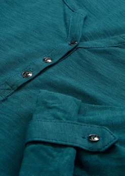 Camiseta de algodón orgánico puro con botones