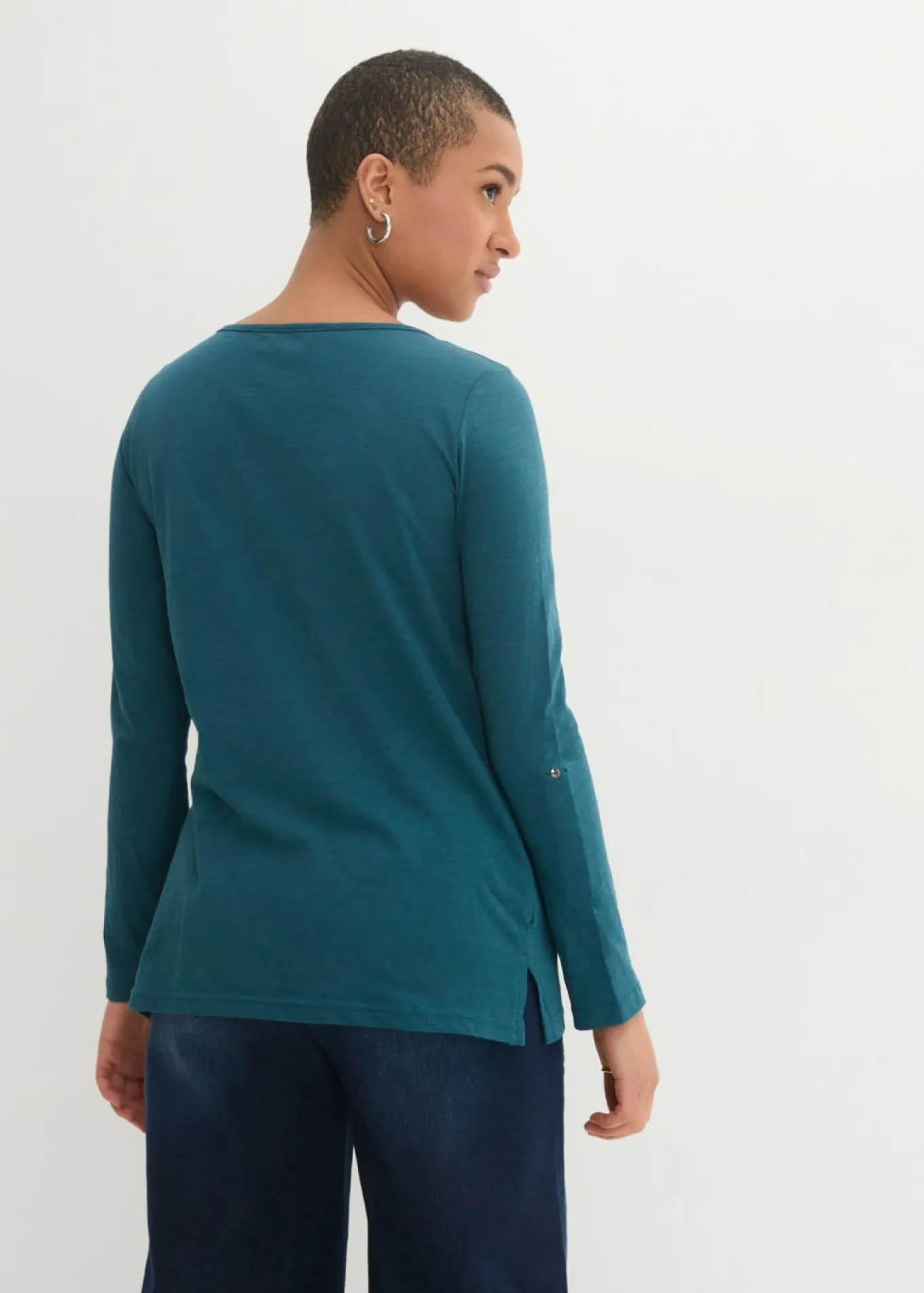 Camiseta de algodón orgánico puro con botones