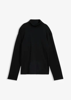 Camiseta de algodón orgánico puro con cuello alto