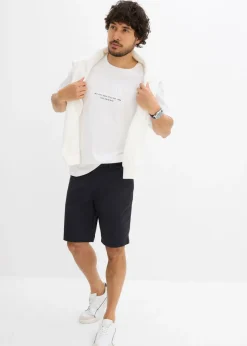 Camiseta de algodón orgánico puro con corte holgado y estampado 3D