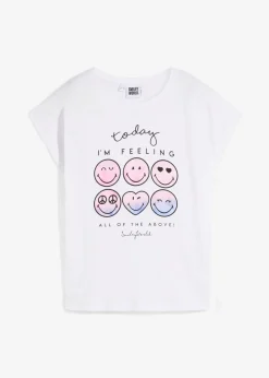 Camiseta de algodón puro con smiley