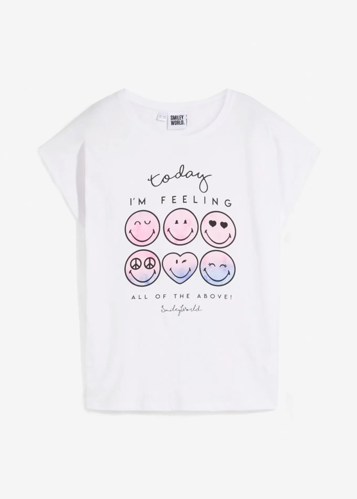 Camiseta de algodón puro con smiley