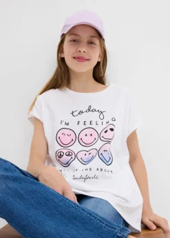 Camiseta de algodón puro con smiley
