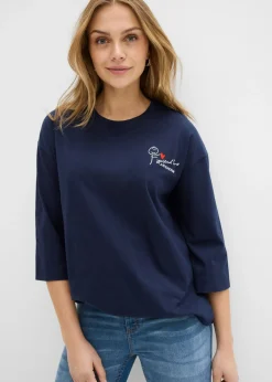 Camiseta de algodón puro con corte boxy