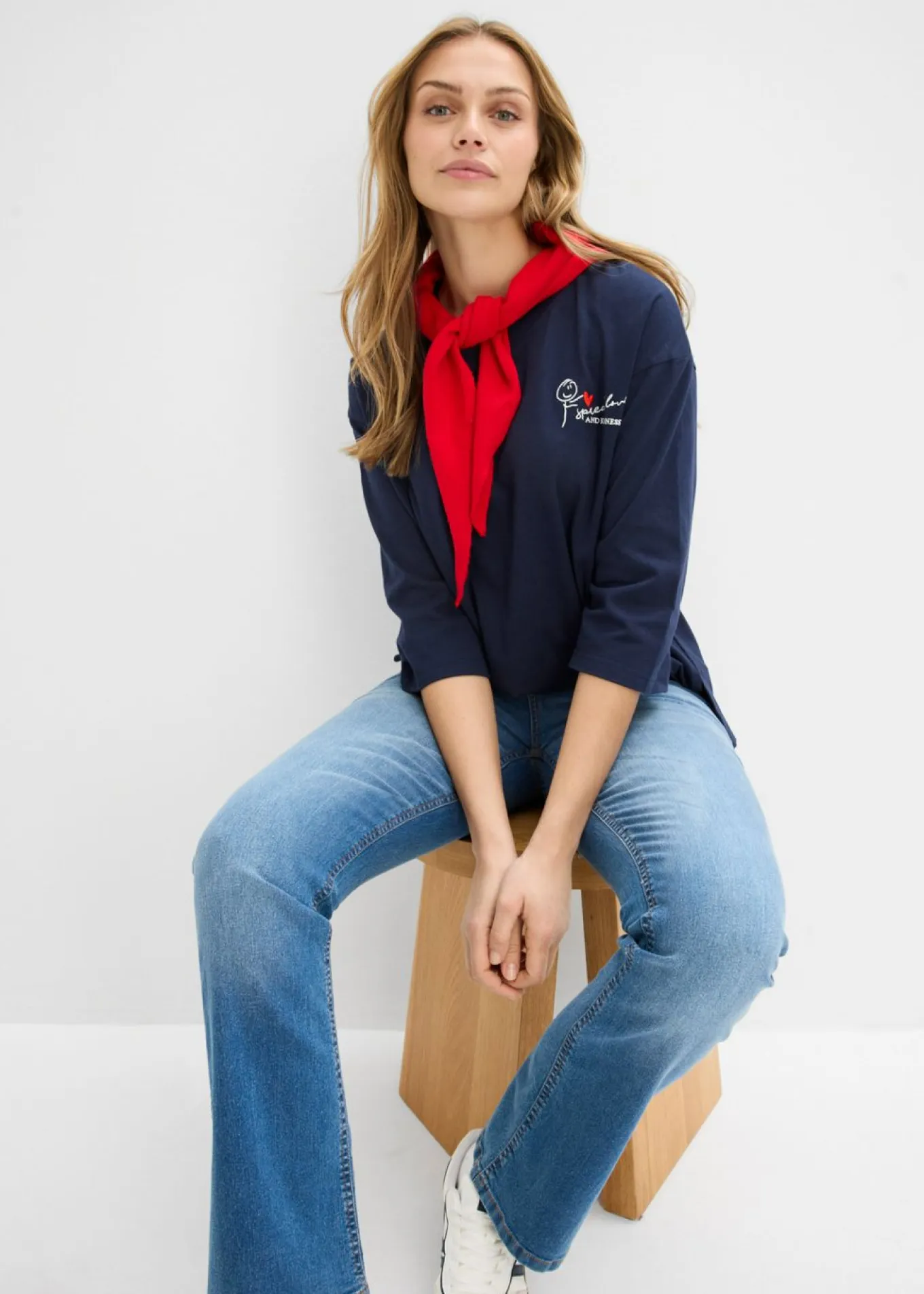 Camiseta de algodón puro con corte boxy