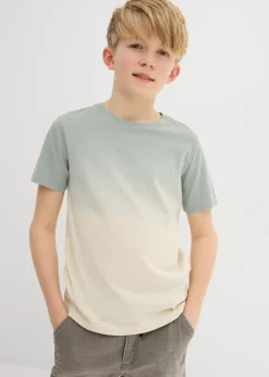 Camiseta de algodón puro con degradado cromático
