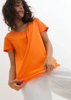 Camiseta de algodón puro con manga corta
