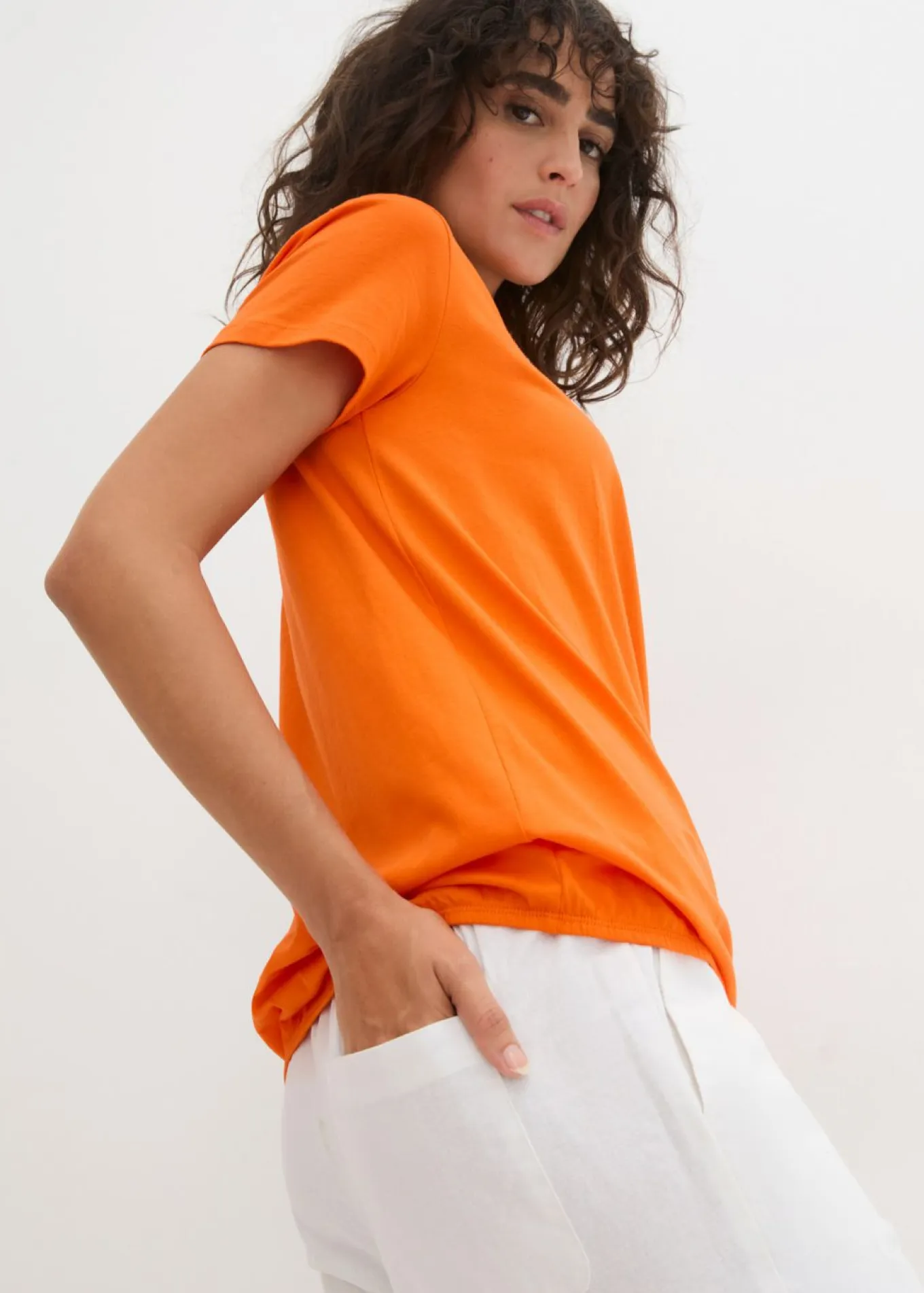Camiseta de algodón puro con manga corta