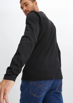 Camiseta de algodón puro con cuello henley (2 unidades)