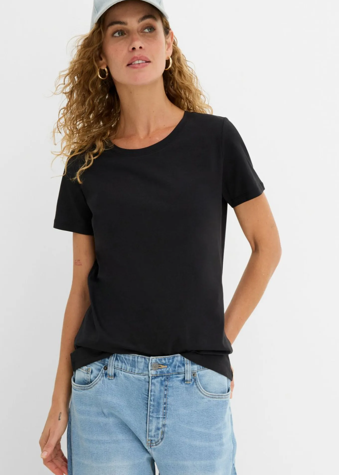 Camiseta de algodón puro con manga corta (2 unidades)