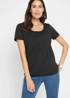 Camiseta de algodón puro con manga corta