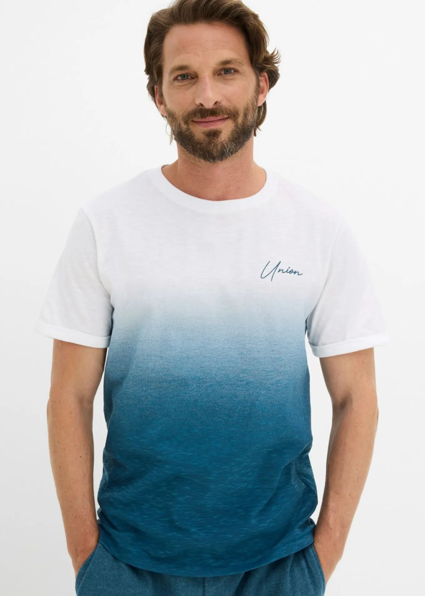 Camiseta de algodón puro, slim fit