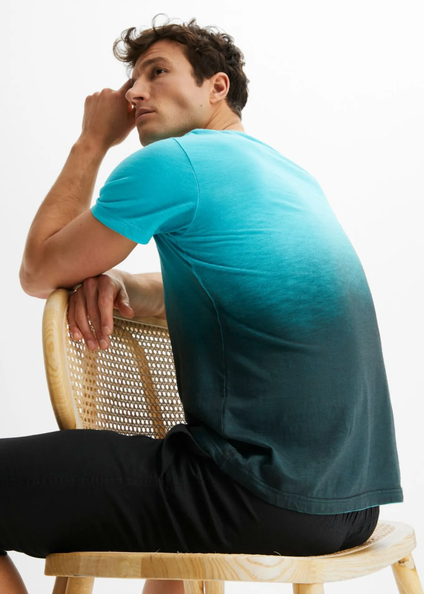 Camiseta de algodón puro, slim fit