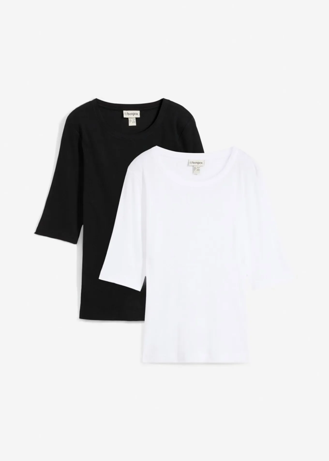 Camiseta de canalé con algodón orgánico (2 unidades)