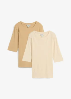 Camiseta de canalé con algodón orgánico (2 unidades)