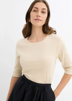 Camiseta de canalé con algodón orgánico (2 unidades)